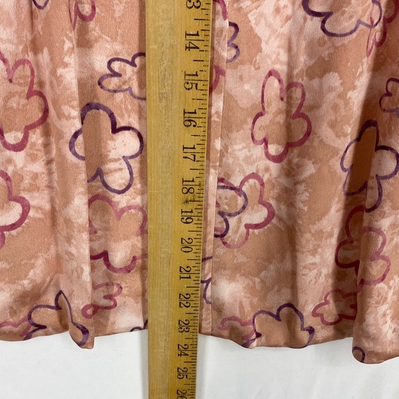 Wild Fable Juniors Size 1X Mini Slip Dress Pink Purple Floral Print Satin Notch - Picture 9 of 9